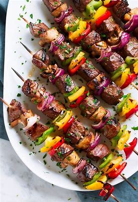 Grilled beef skewers GF DF