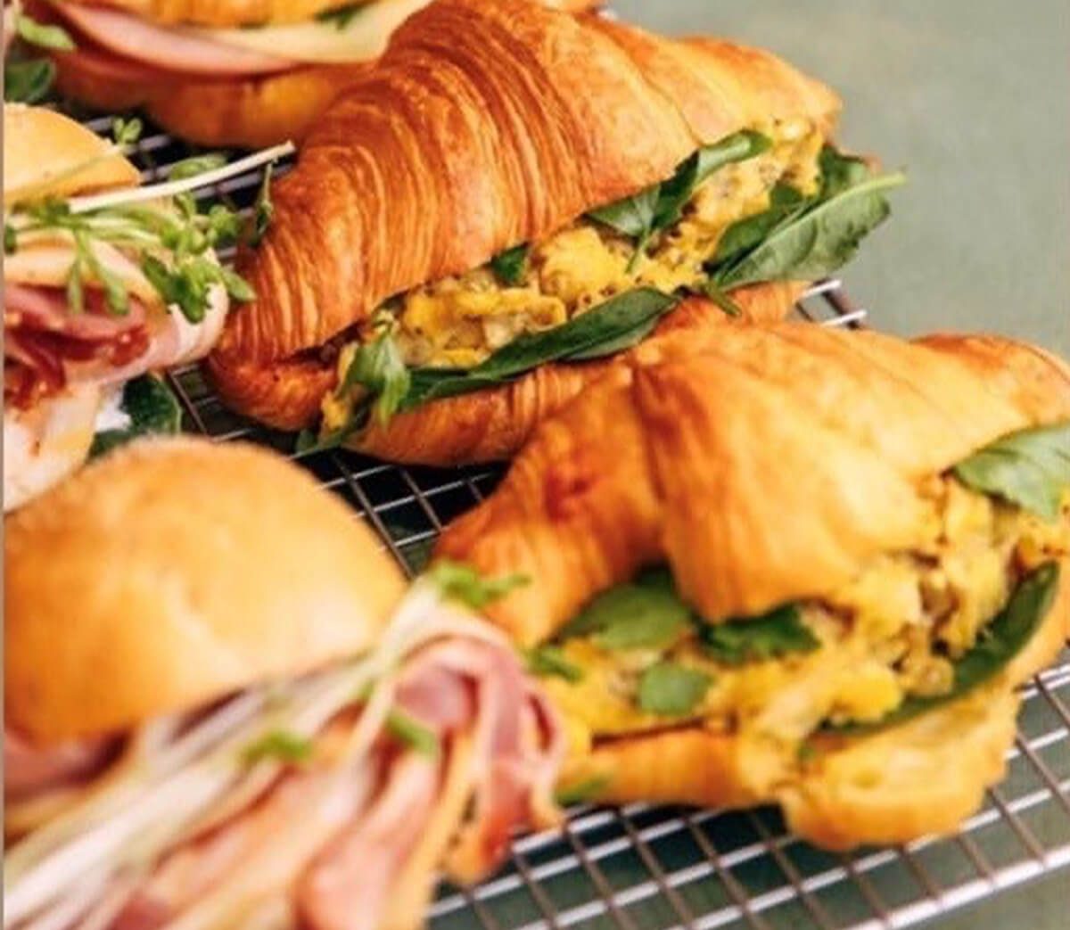 Filled croissants smoked salmon